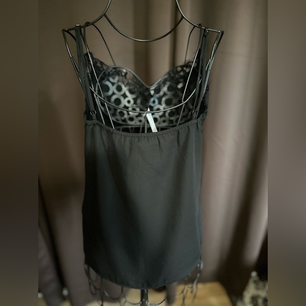 DONATED Lush (Nordstrom brand) Black Lacy Tank - Picture 2 of 4